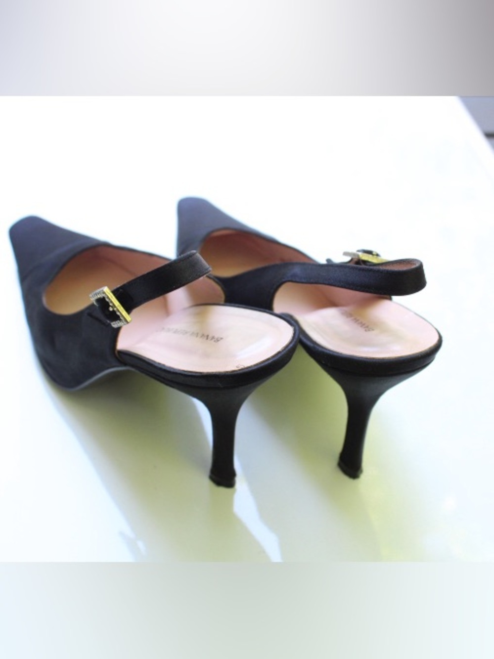 Banana Republic rhinestone sling back pumps Leather lining - Picture 5 of 11